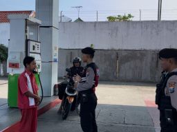 Polres Blitar Kota Cek SPBU Hindari Kecurangan Jelang Mudik Lebaran