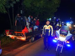 Patroli Gabungan TNI-Polri Jaga Ketertiban Malam Takbir di Ponorogo, 17 Mobil Membawa Sound Horeg Dipulangkan