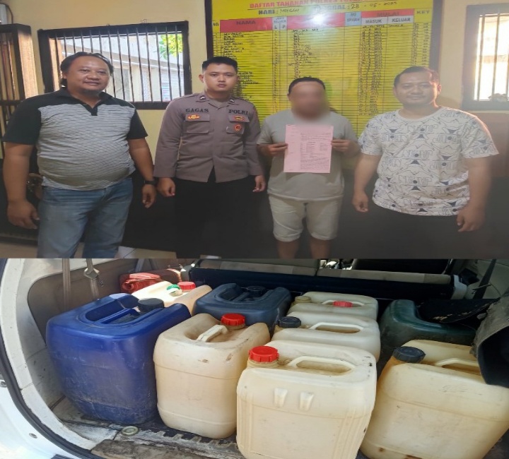 Polres Tulungagung Ungkap Penyalahgunaan BBM Jenis Pertalite Tersangka Berhasil Diamankan