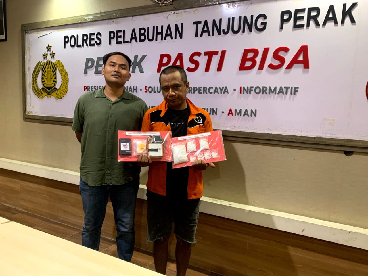 Polres Pelabuhan Tanjung Perak Berhasil Mengamankan Seorang Sopir Diduga Edarkan Sabu