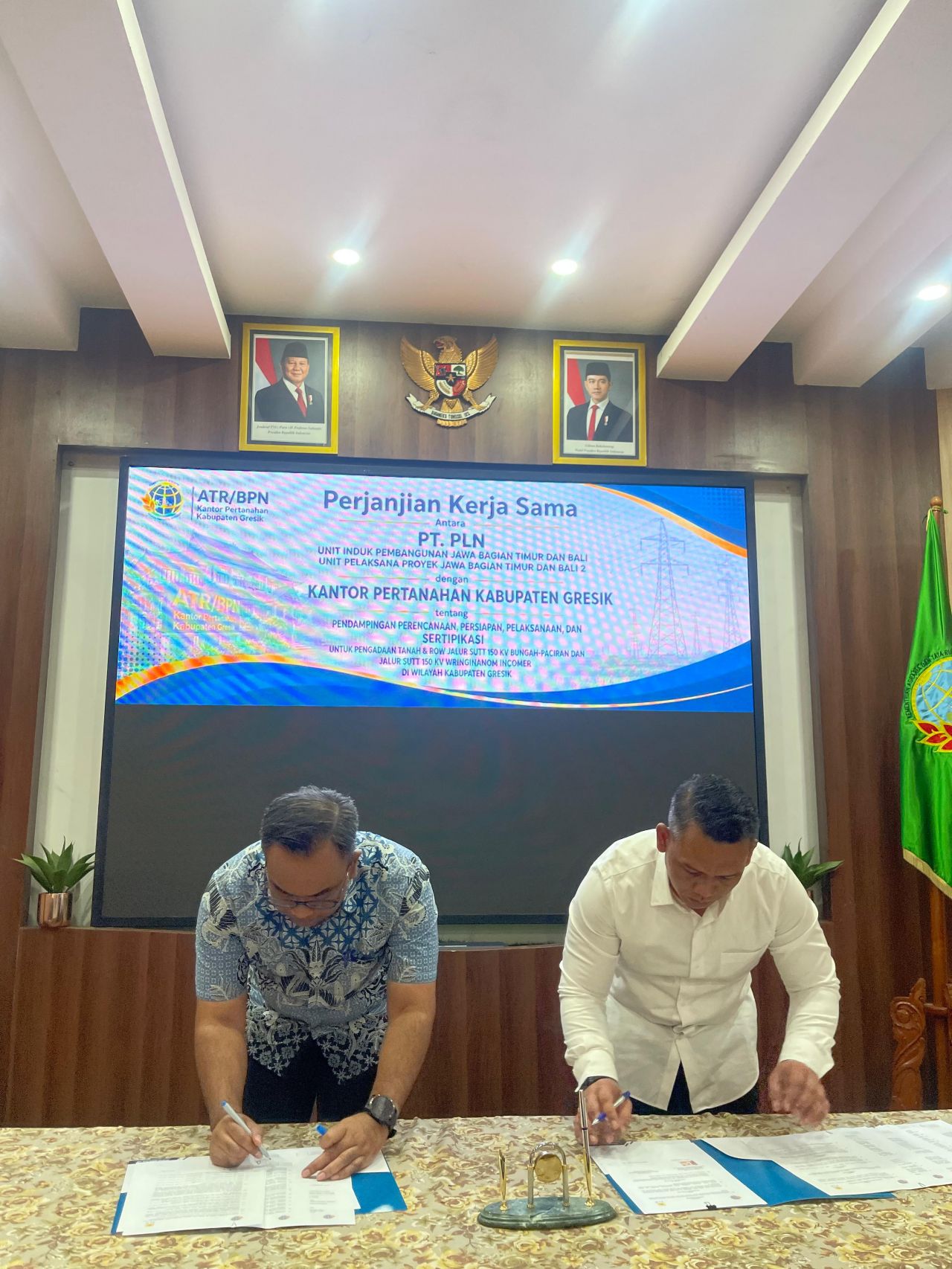 Sambut Hari Lahir Pancasila, PLN UIP JBTB Gandeng BPN Gresik Kawal Pembangunan SUTT 150 kV Bungah-Paciran Wringinanom