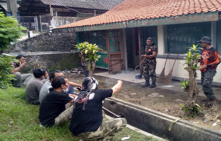 Anak Cucu Pejuang, PPM Batalyon 1330 Surabaya Kerja Bakti Bersama AWS