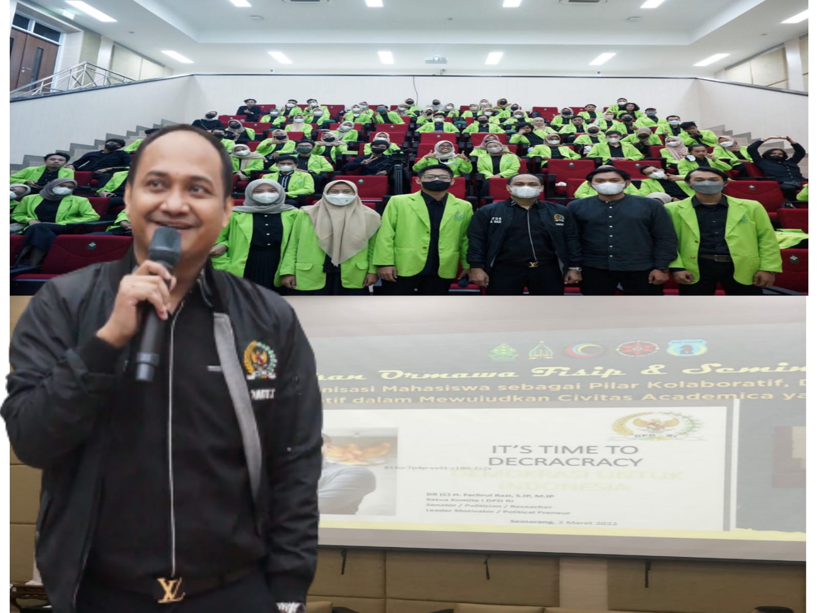 Di Depan Mahasiswa FISIP UIN Walisongo, Ketua Komite 1 DPD RI Paparkan Tantangan Demokrasi Indonesia