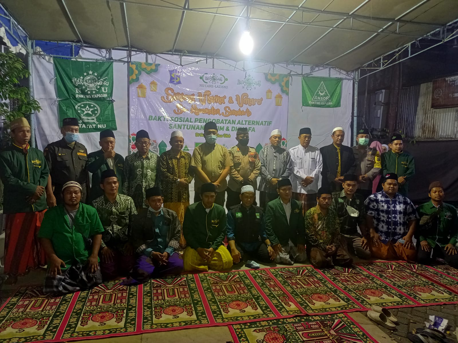 GP Ansor Ranting Kapasan MWC NU Simokerto Baksos Santunan Anak Yatim dan Dhuafa Serta Pengobatan Gratis