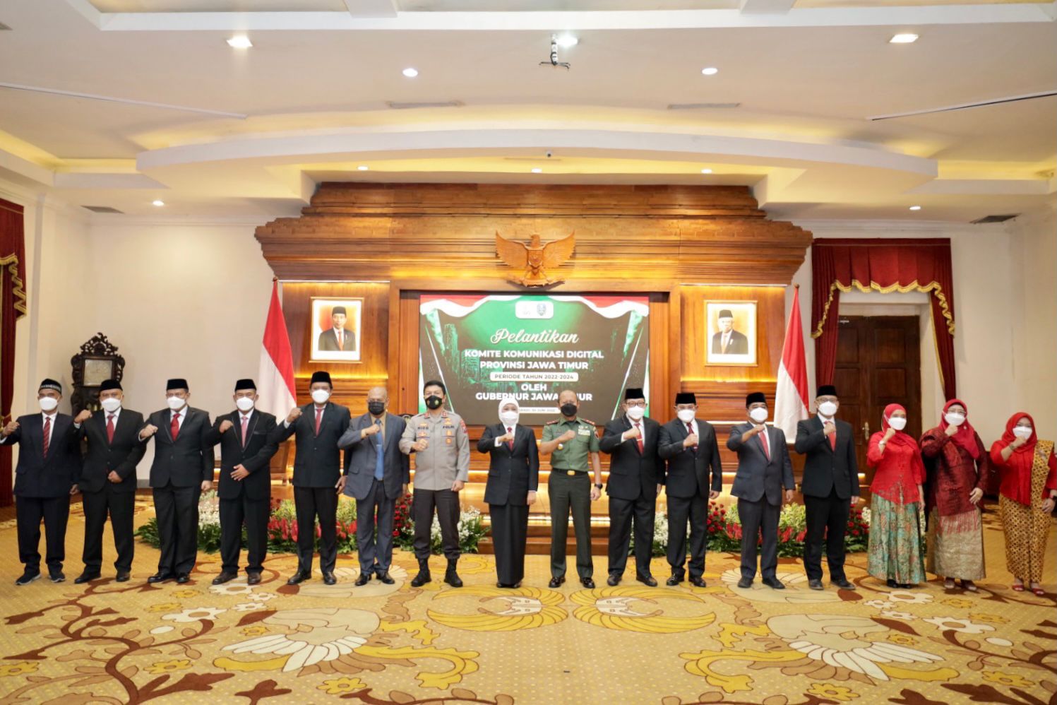 Pelantikan Komite Komunikasi Digital Jatim periode 2022 - 2024