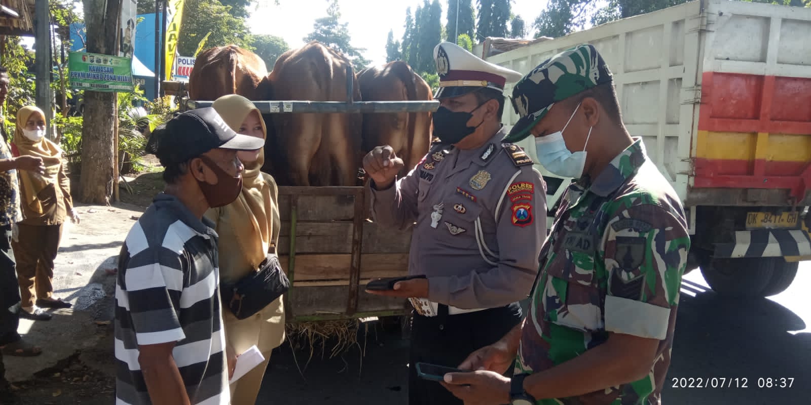 Lakukan Pemeriksaan Hewan Ternak, Pemkab Bersama Polres Bondowoso Cegah PMK