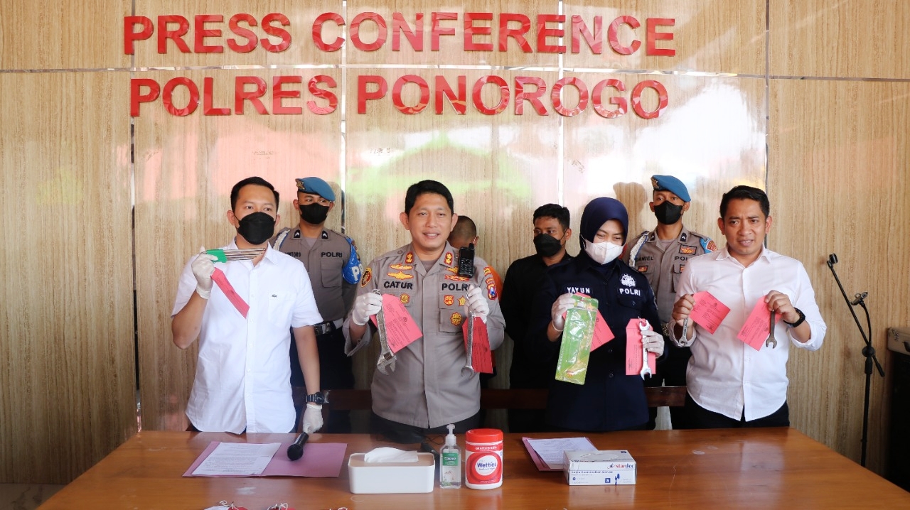 Polisi Berhasil Menangkap Tersangka Pencurian Spesialis Alat Pertanian di Ponorogo