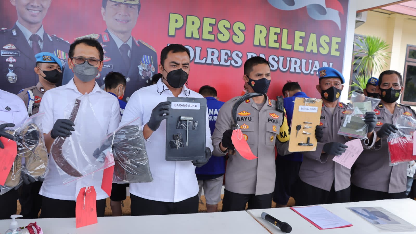 Wujudkan Kamtibmas Polres Pasuruan Amankan 5 Tersangka Jaringan Curanmor