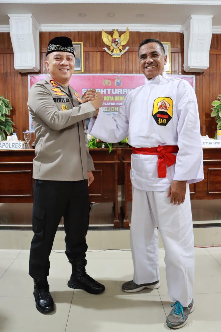 Ciptakan Kondusifitas, Kapolresta Mojokerto Rangkul Perguruan Silat