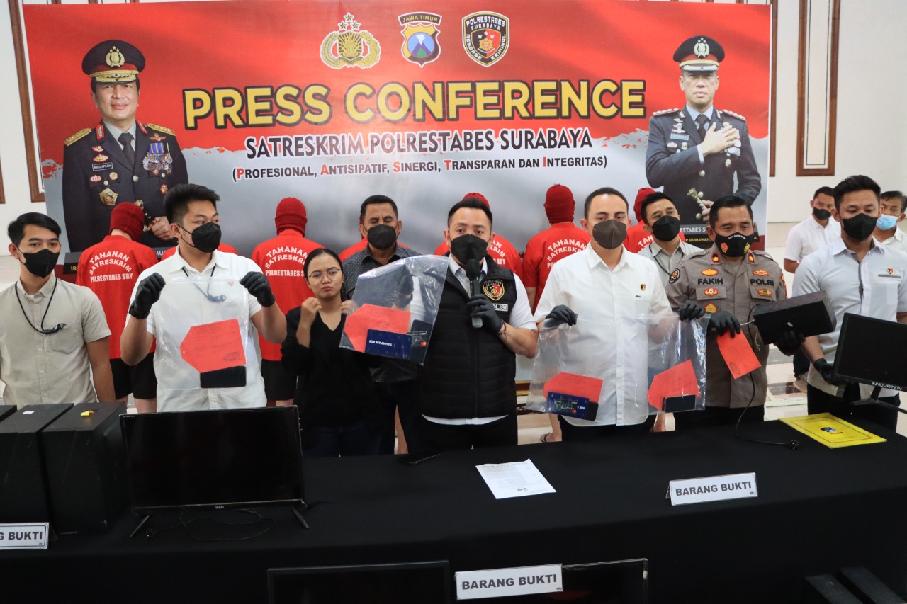 Polrestabes Surabaya Berhasil Bongkar Sindikat Judi Online
