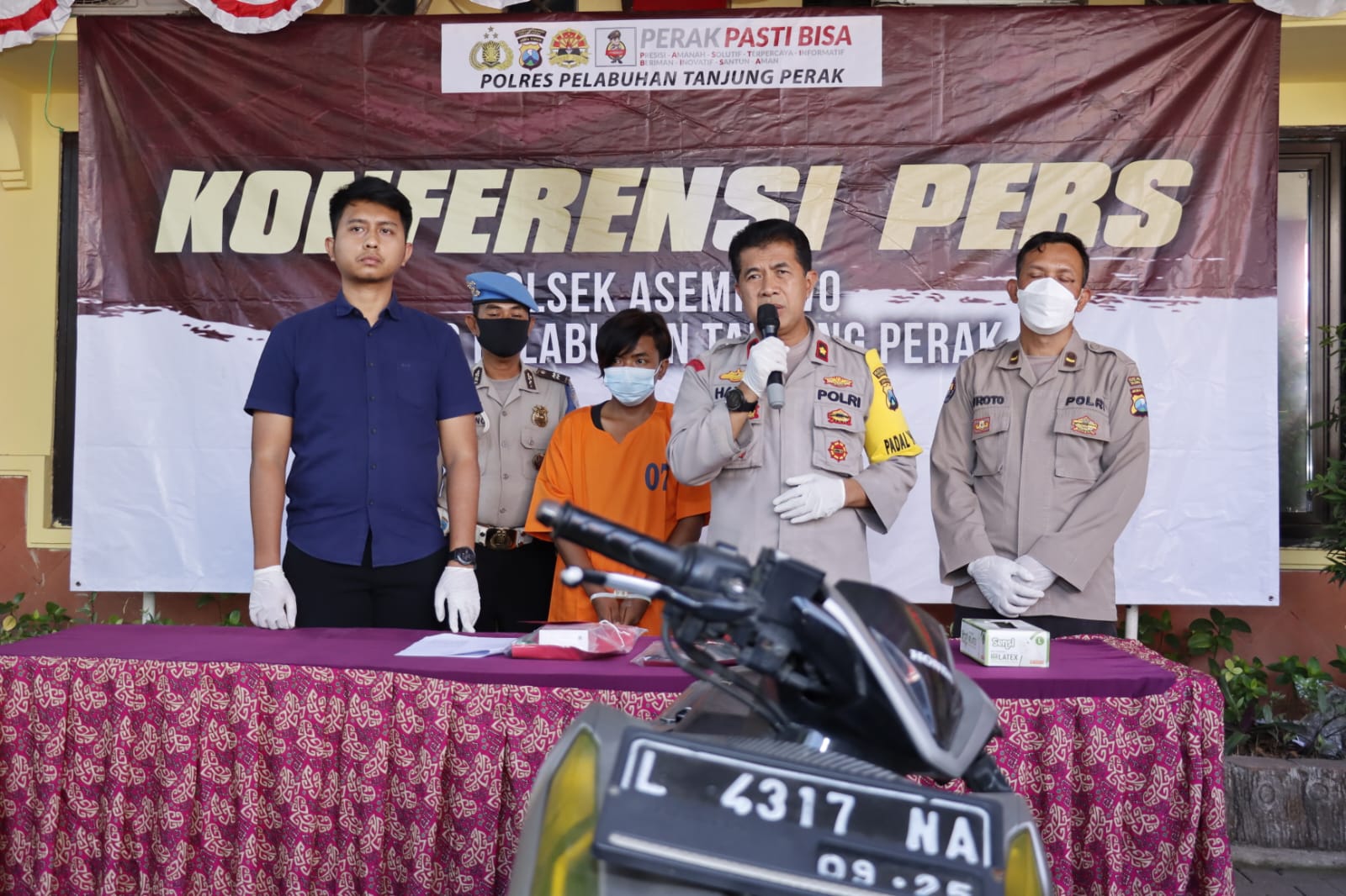 Polres Pelabuhan Tanjung Perak, Mengamankan 1 Pelaku Curas yang Beraksi di 11 TKP