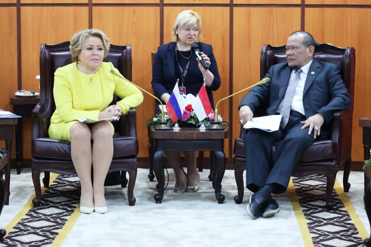 Bertemu Dewan Federasi Rusia, Ketua DPD RI Minta Jalur Dagang di Daerah Perang Dibuka Seutuhnya