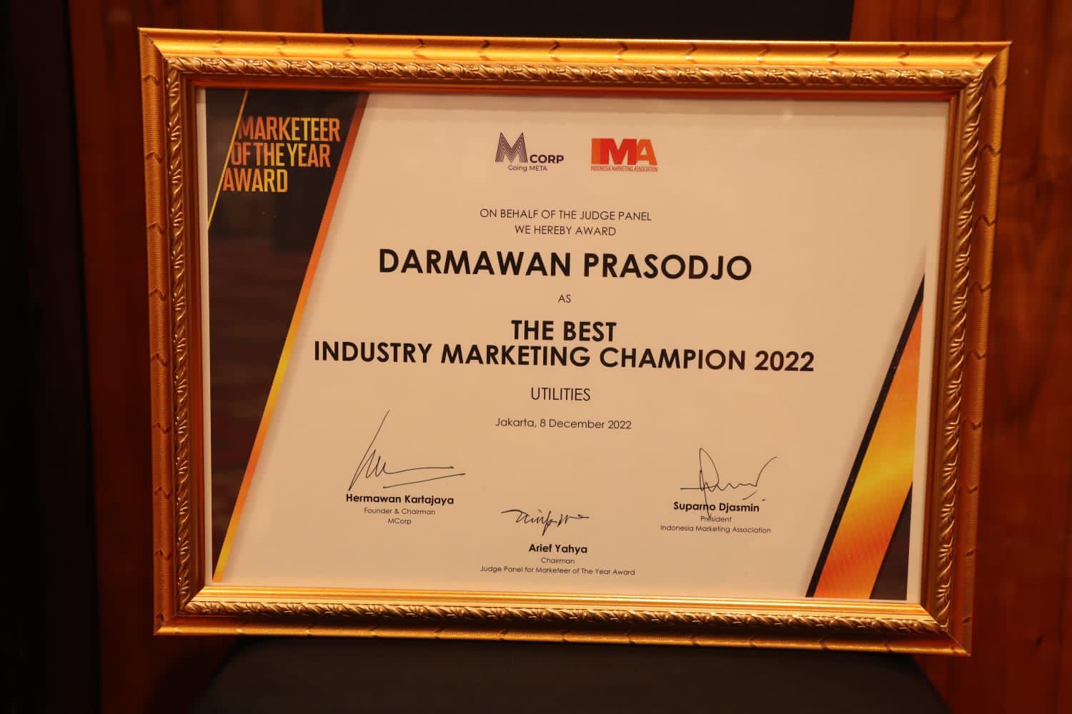 Pelayanan Pelanggan Makin Baik, PLN Raih Penghargaan The Best Industry Marketing Champion 2022