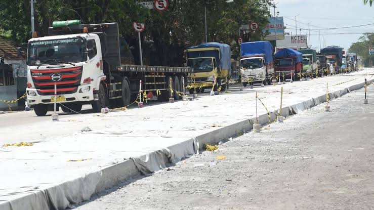 Polresta Mojokerto Sosialisasikan Larangan Angkutan Barang Saat Mudik Lebaran