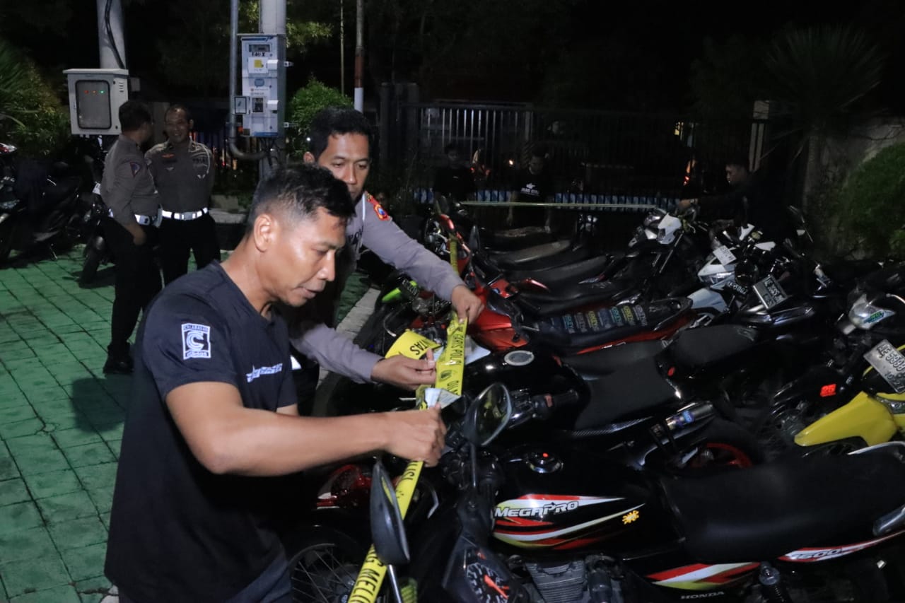 Polres Ngawi Amankan 70 Motor Diduga Terlibat Balap Liar