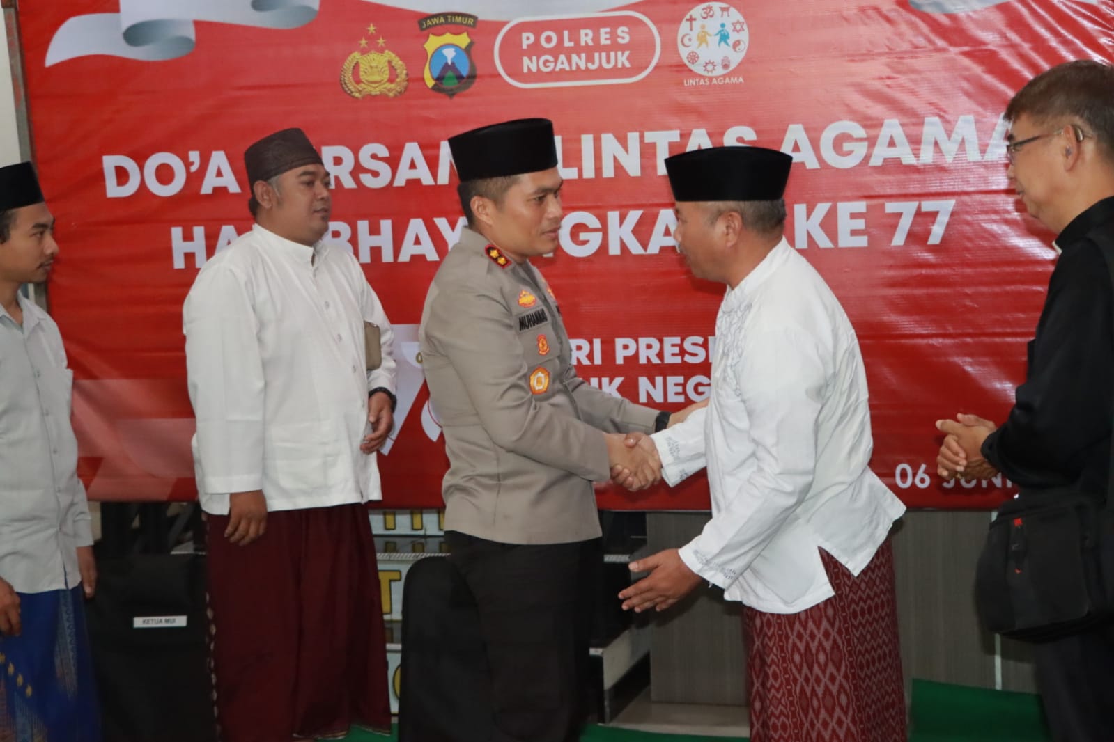 Sambut Hari Bhayangkara ke &ndash; 77 Polres Nganjuk Gelar Doa Bersama Lintas Agama