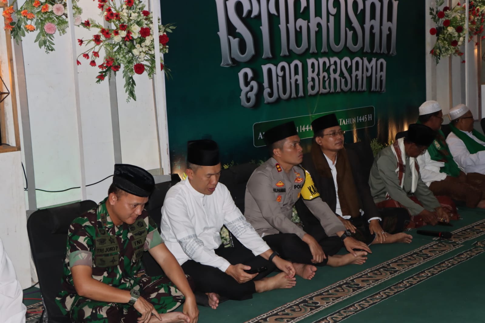 Polisi Gelar Patroli Skala Besar dan Istighosa Malam 1 Suro di Nganjuk Aman